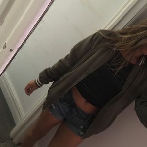 Green bomber jacket