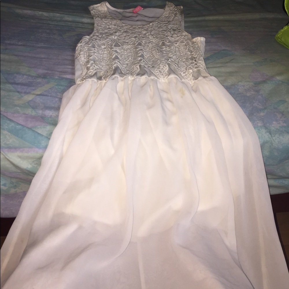 Long beautiful white dress