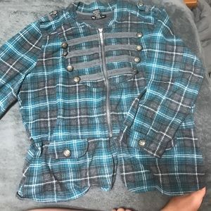 Teal and grey jacket