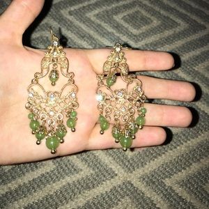 Gold chandelier earrings