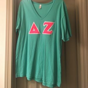 Delta Zeta Stitched Letter Shirt