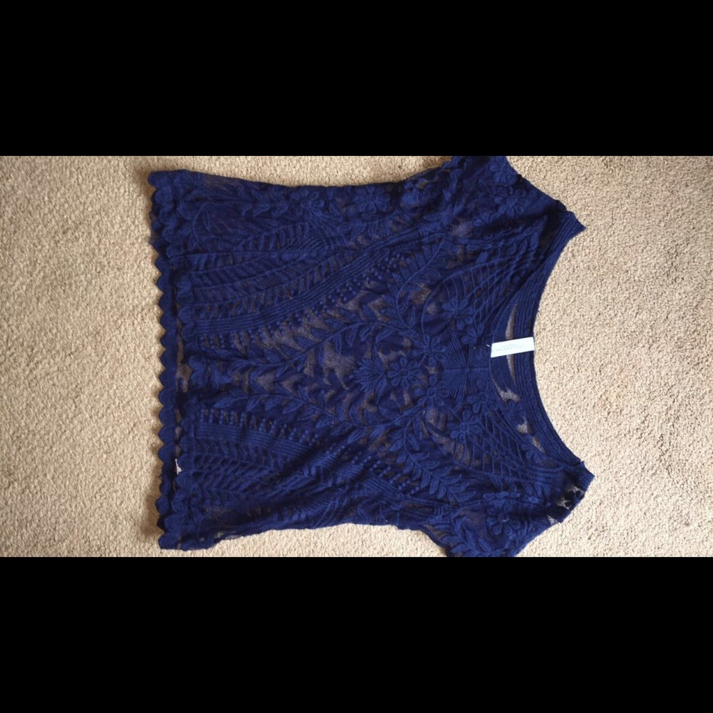 Navy blue detailed shirt