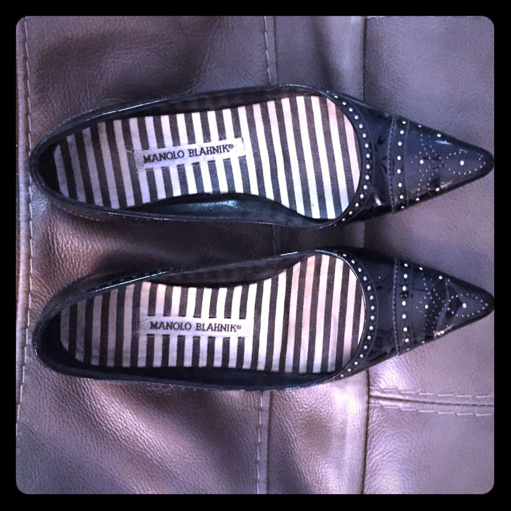 Manolo Blahnik patent leather flats