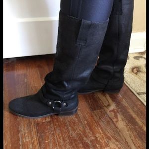 DOLCE VITA BLACK TALL MOTO BOOTS