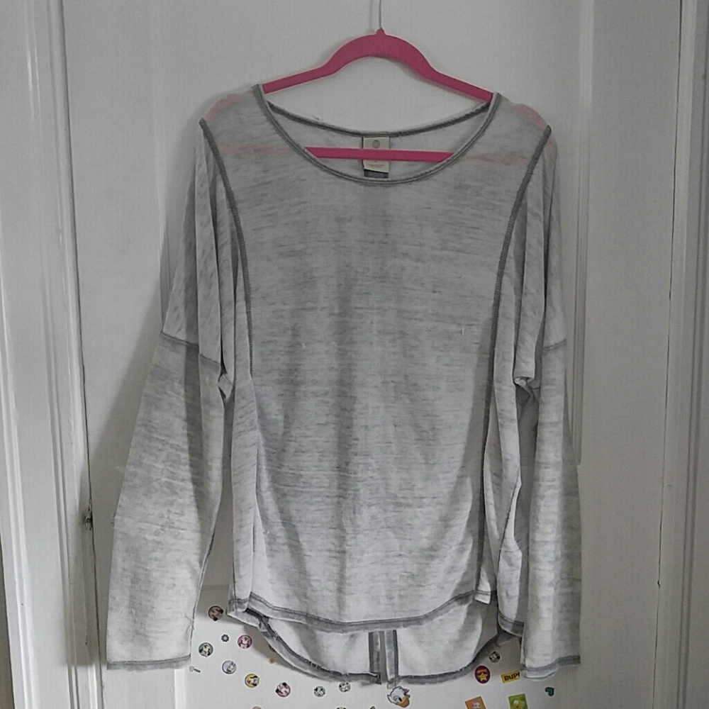 Burn out grey workout shirt