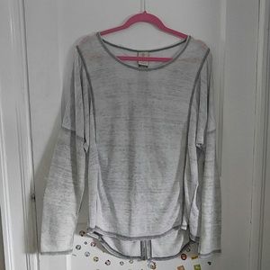 Burn out grey workout shirt