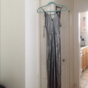 Silver metallic jumpsuit!