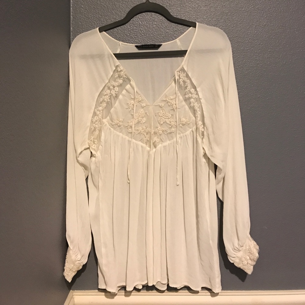 Zara Cream blouse/tunic