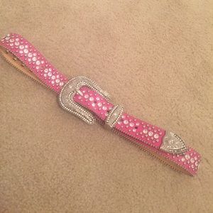 Hot Pink Western Rhinestone Belt