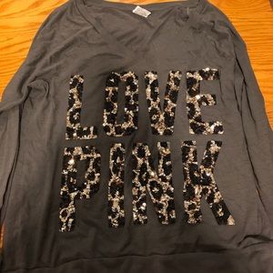 Love Pink long sleeve slouchy tee