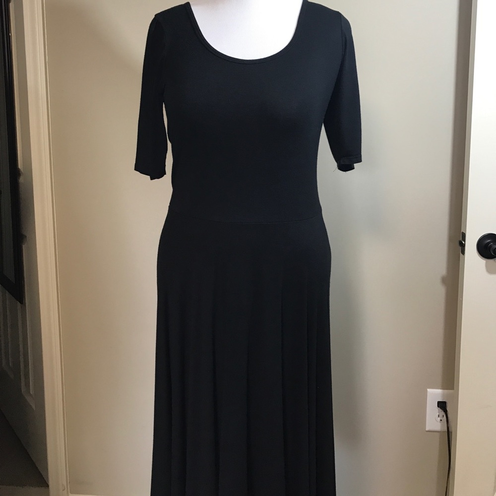 Lularoe Black Nicole Dress EUC