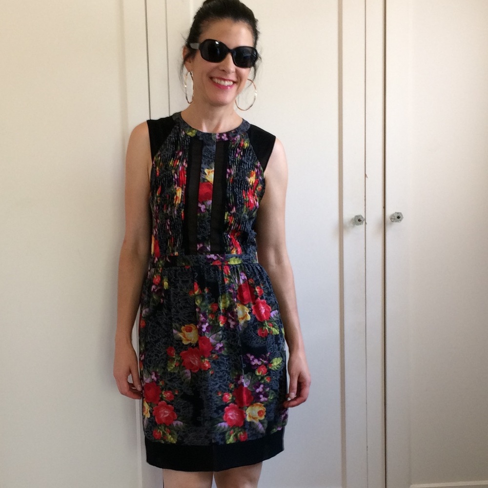 ASTR Dark Floral Sleeveless Dress Small NWOT