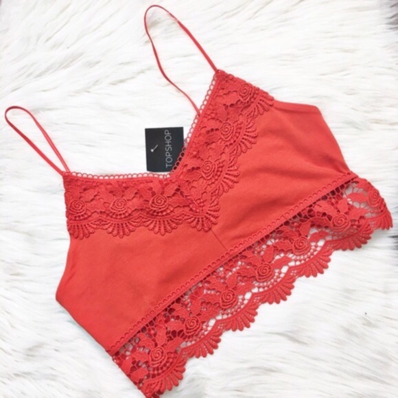 Topshop Other - Topshop Lace Trimmed Bralette