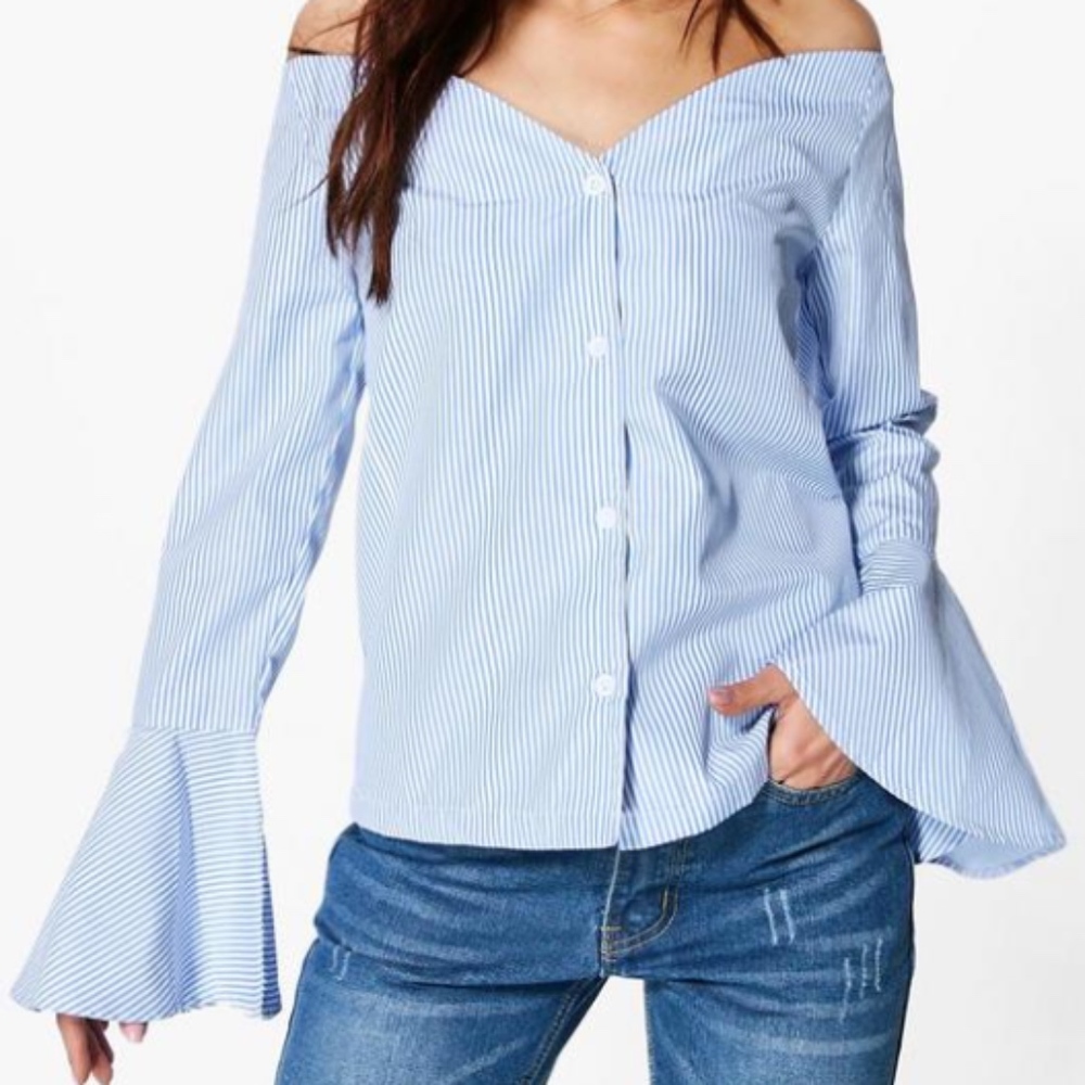 Kayla Stripped Bardot Shirt
