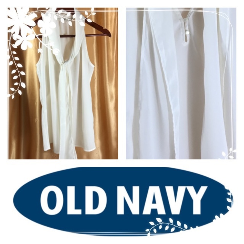 Old Navy scarf tie neck blouse XS