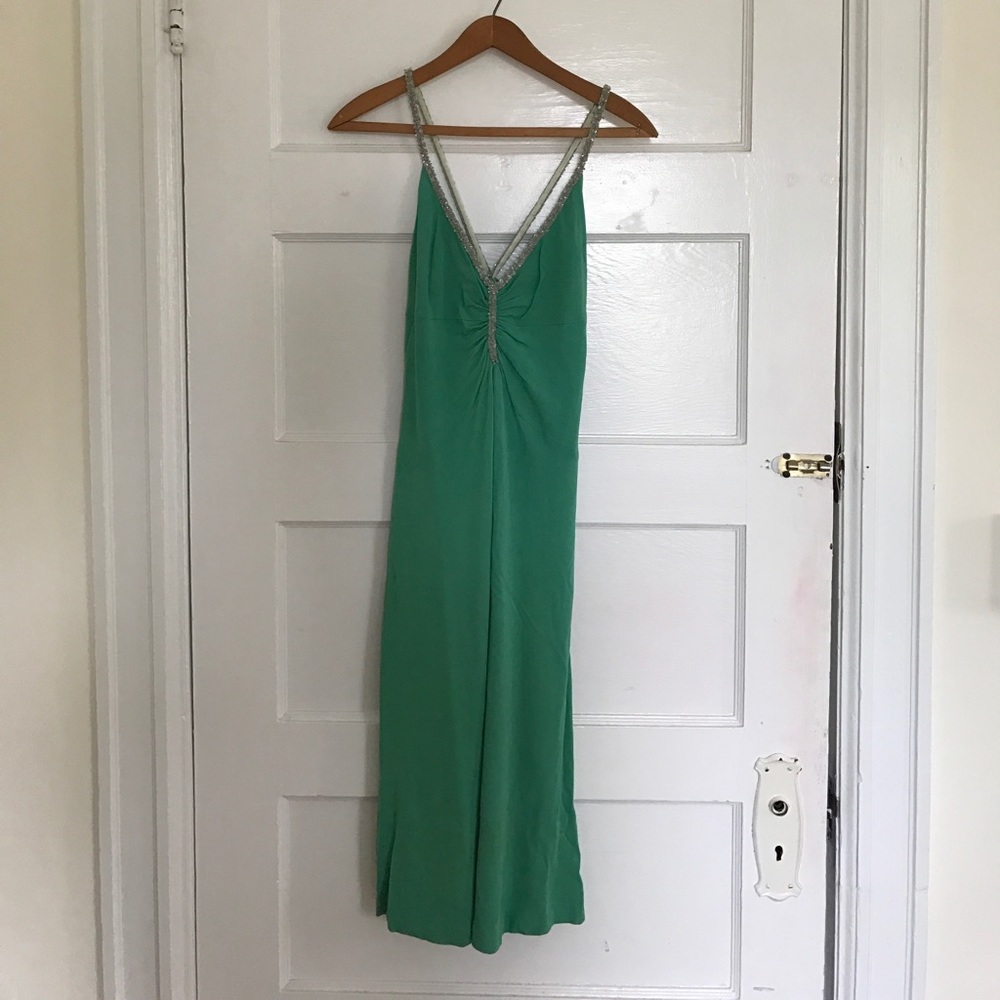 FINAL PRICE Maria Bianca Nero Green Strappy Dress