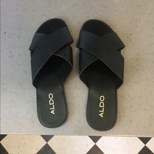 ALDO Black Criss Cross Sandals