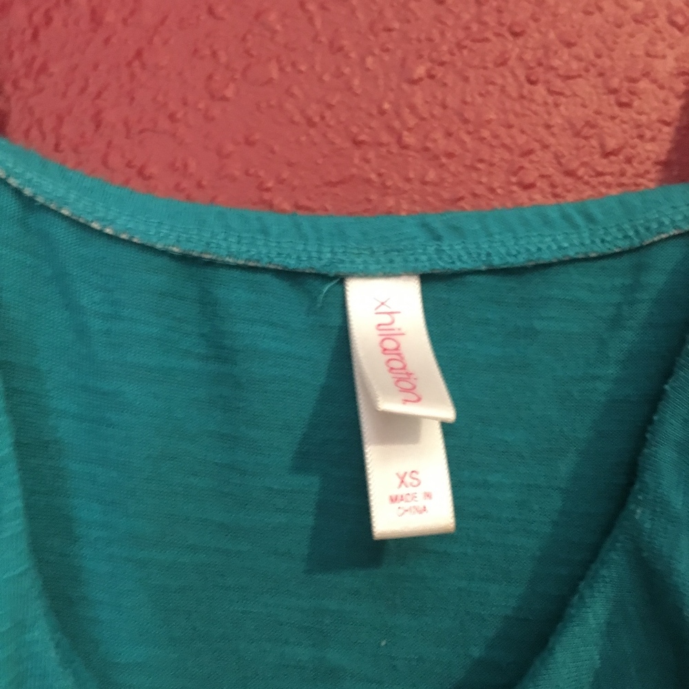 Turquoise Ruffle Tank - Picture 2 of 3