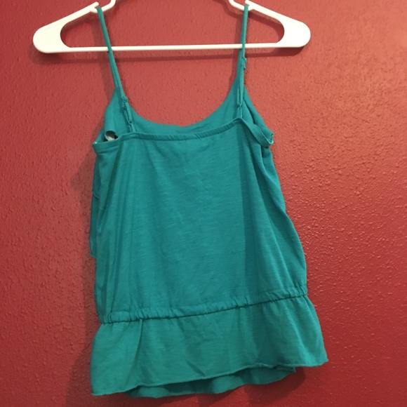 Turquoise Ruffle Tank - Picture 3 of 3