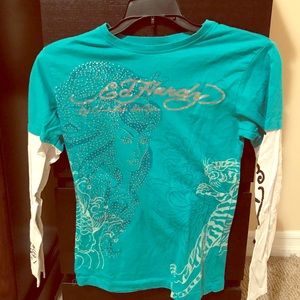 Ed hardy long sleeves shirt for kids