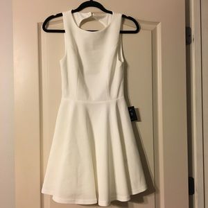 White skater dress by LuLus Size S