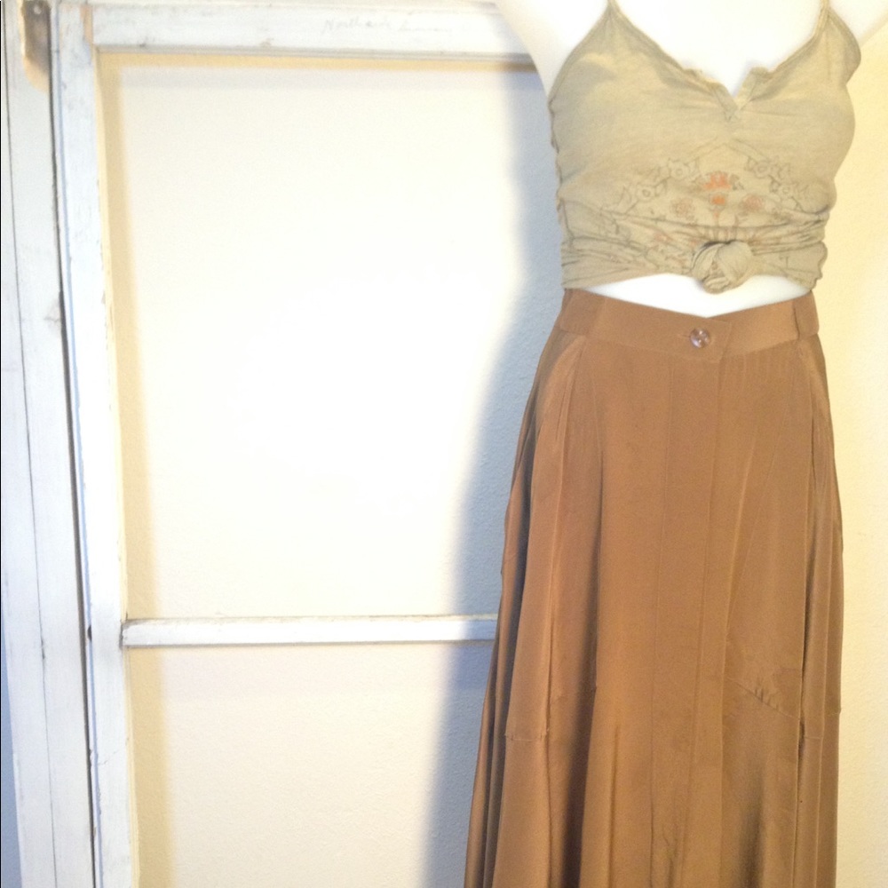 Madewell Broadway & Broome Silk Midi Skirt Size 2