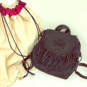 Tory burch mini backpack gently used