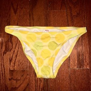 Victoria's Secret Yellow Polka Dot Bikini Bottoms