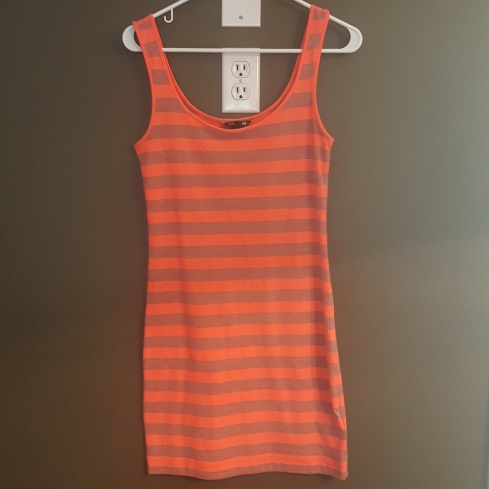 H&M Mini Dress/Long Shirt in Neon Orange