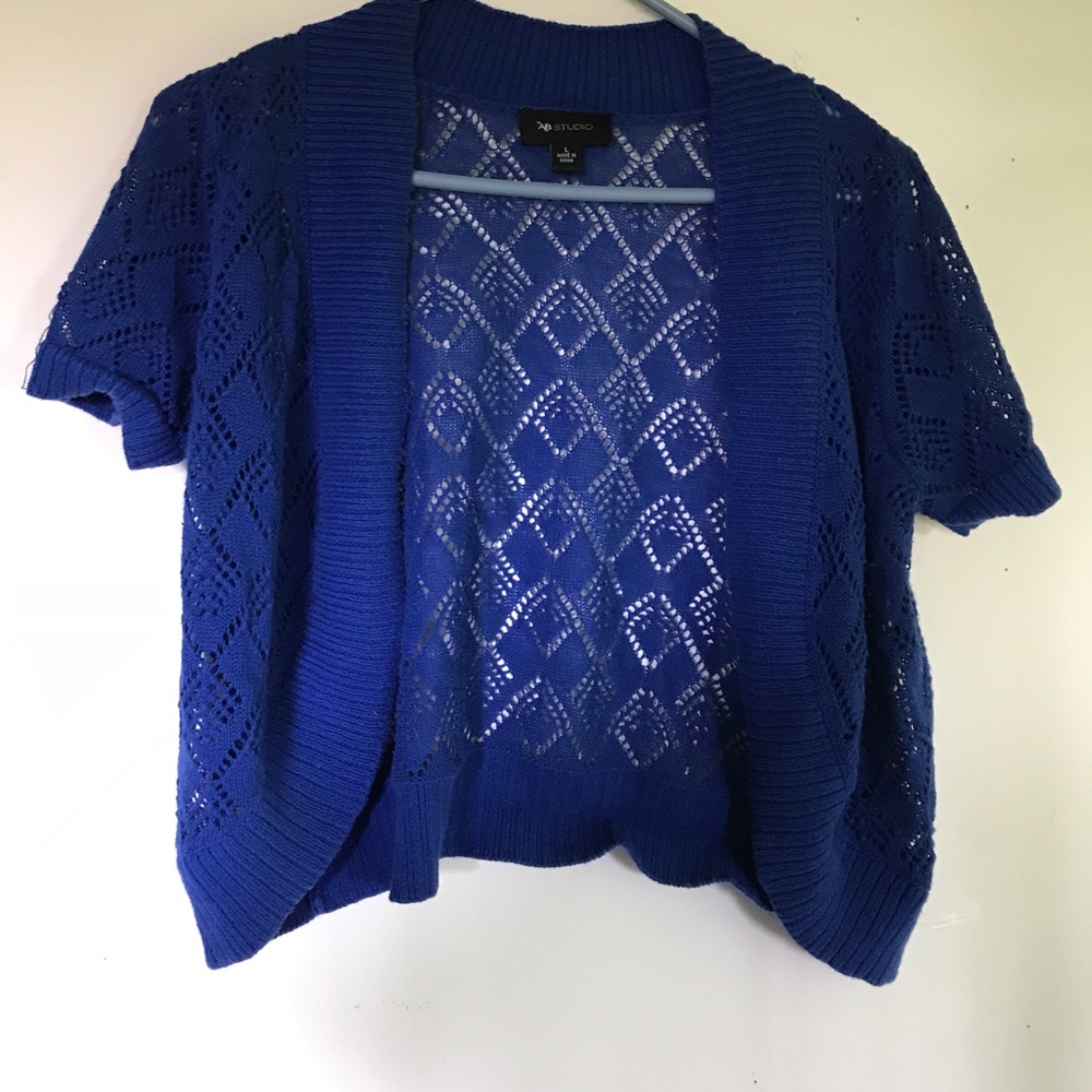 Royal Blue, semi-cardigan!