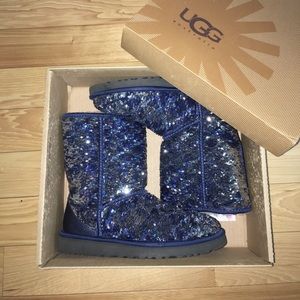 Navy Sequin Sparkly Uggs