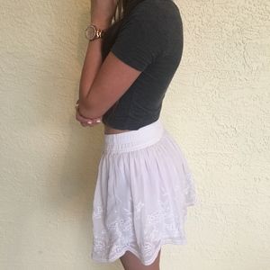 Embroidered skater skirt