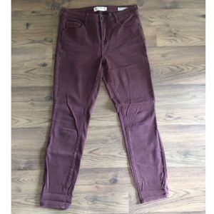 Bullhead cropped brown skinny jeans
