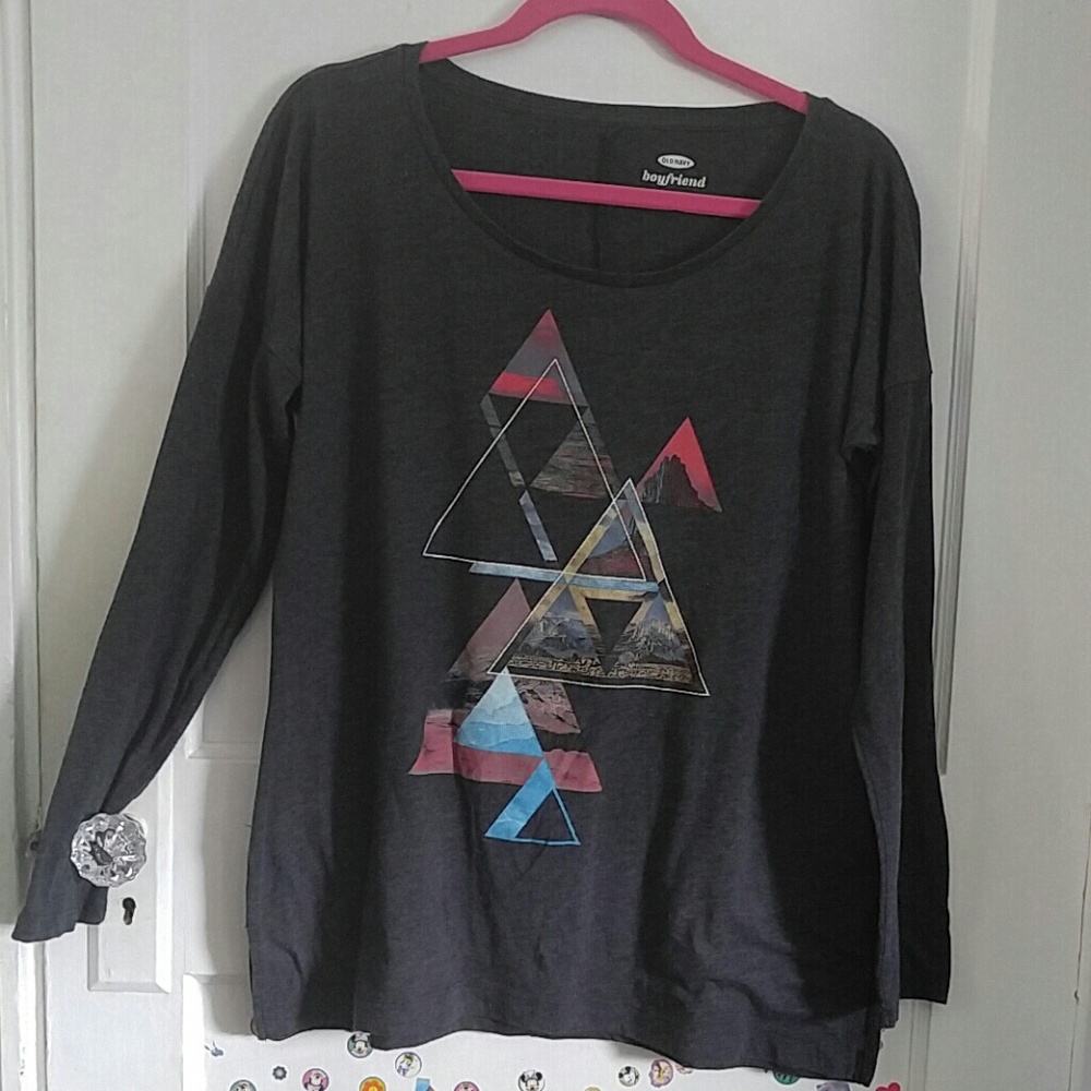 Grey long sleeve with funky design