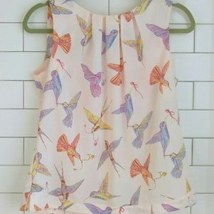 Dorothy Perkins Sleeveless Hummingbird Top
