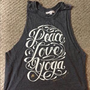 Spiritual Gangster Peace Love Yoga muscle tank