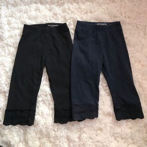 Abercrombie and fitch lace crop legging sz 3/4T