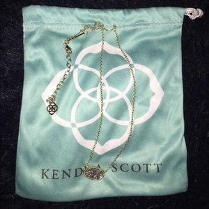 Kendra Scott Elisa Gold necklace in Platinum Drusy