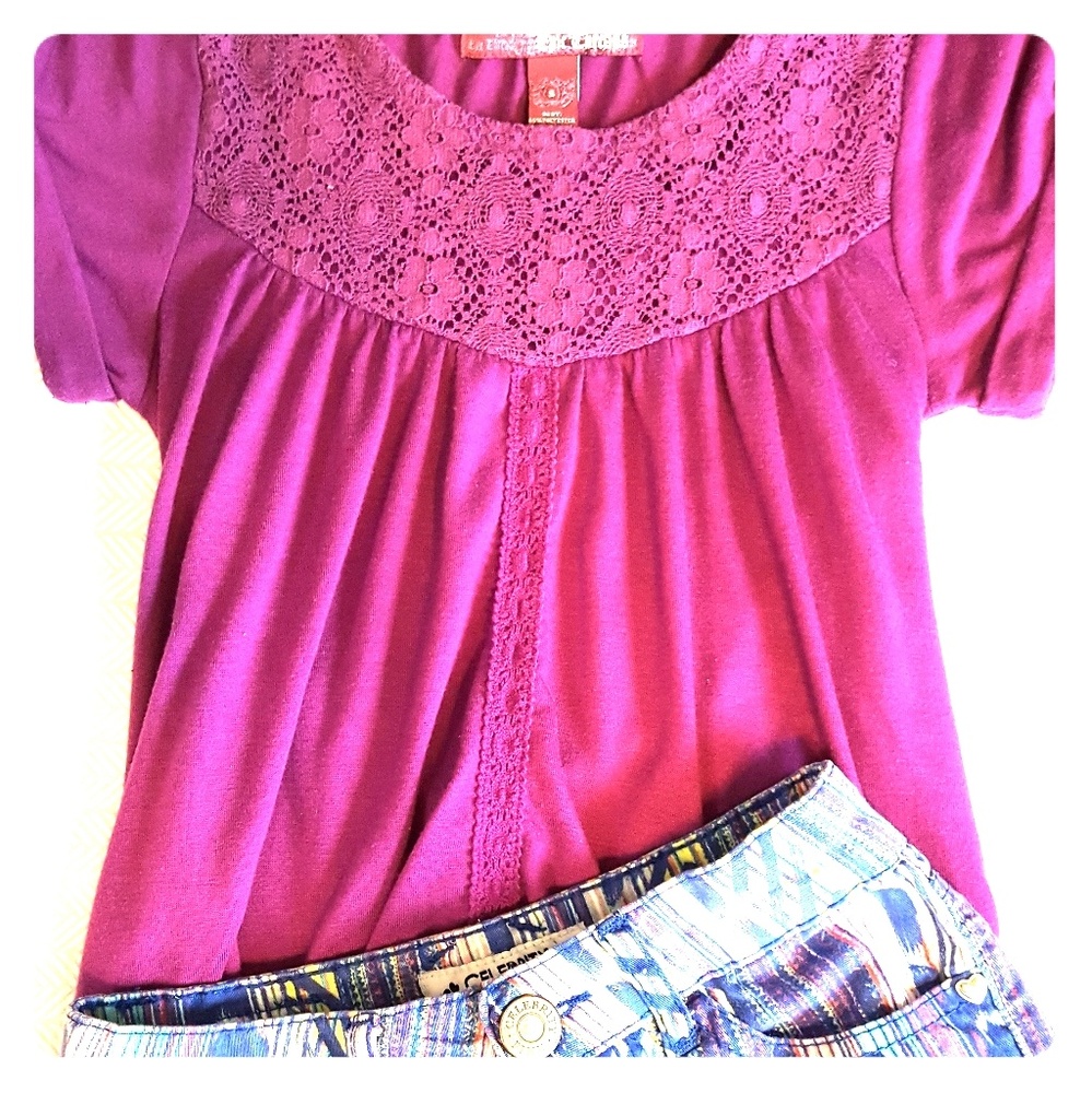 Epic Threads blouse with lace