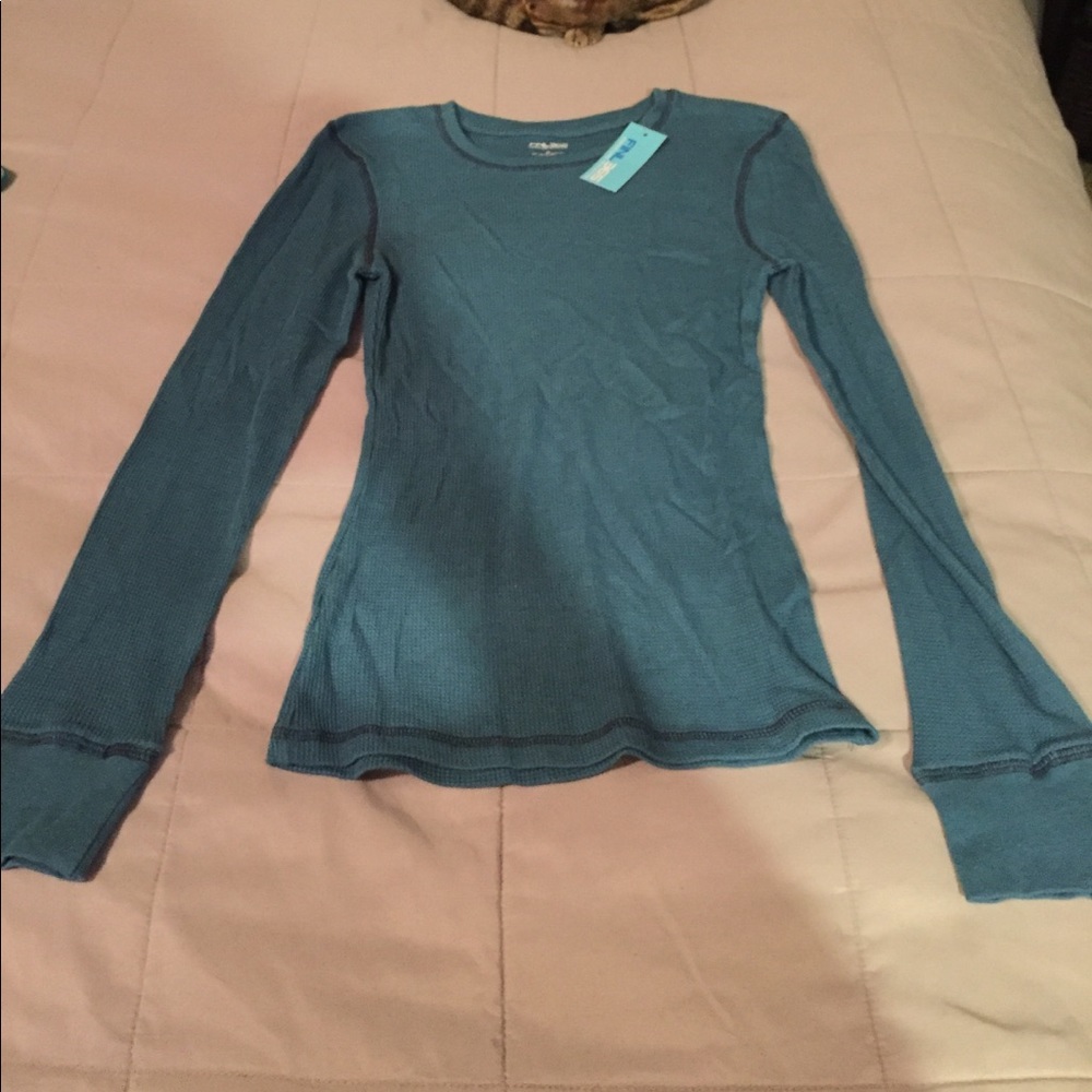Long sleeve blue thermal