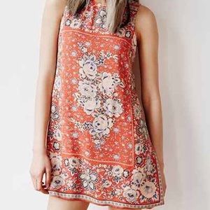 Orange Ecoté by Urban Outiftters Open Back Dress