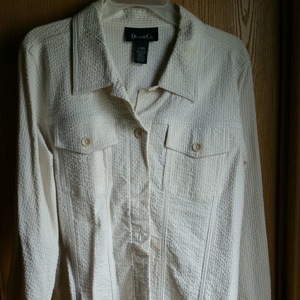 Searsucker jean jacket