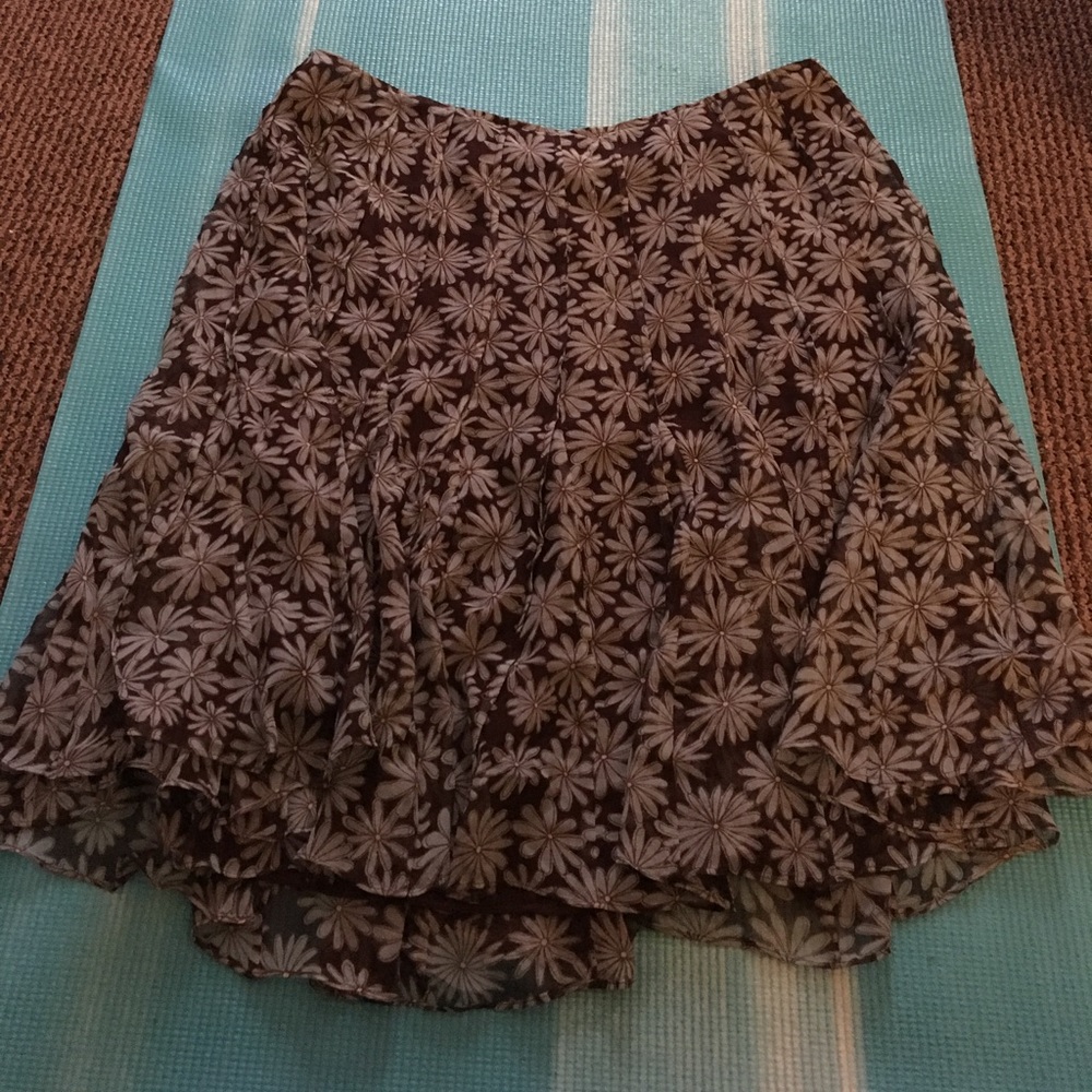 Daisy Print Flowy Skirt