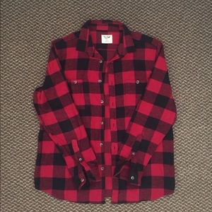 Red Plaid Long Sleeve Shirt XL *NEVER WORN*