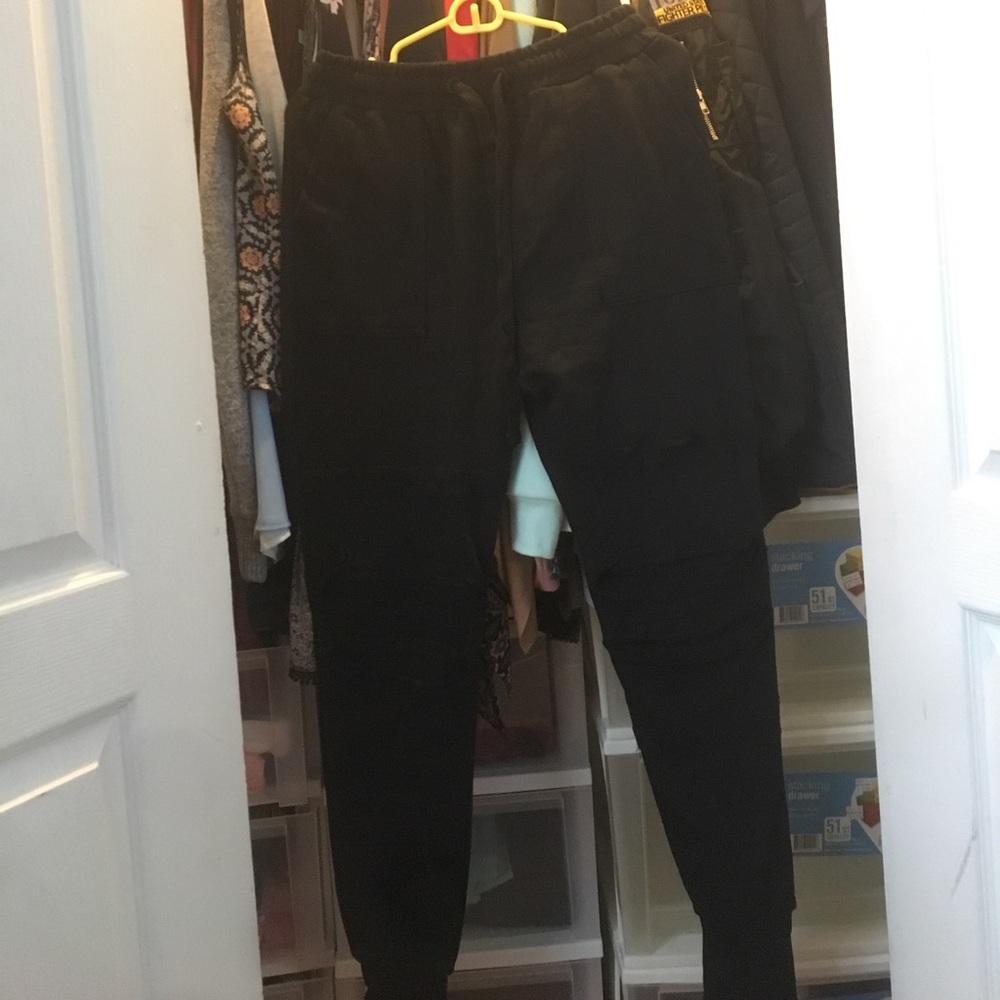 black joggers