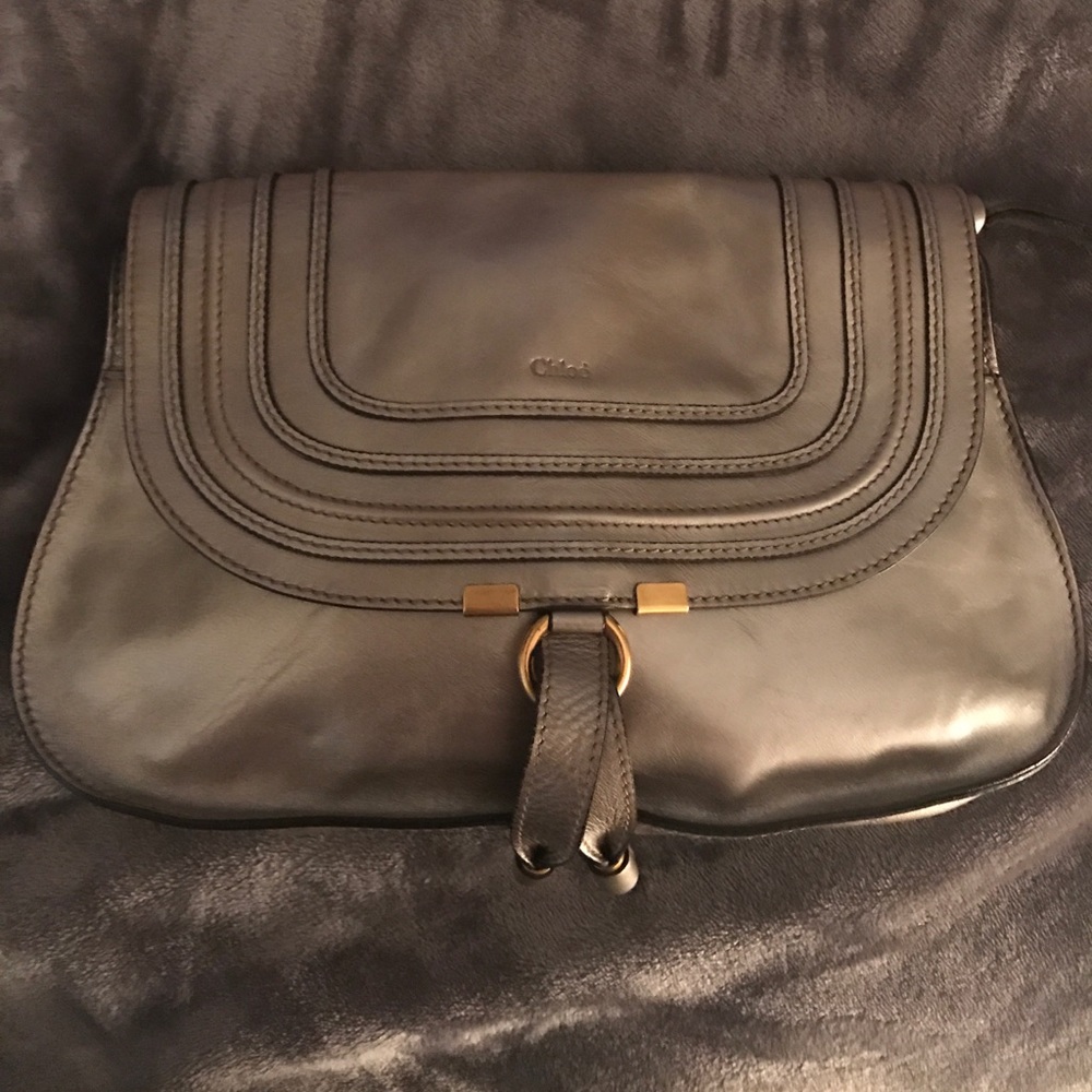 Chloe clutch! Color is pewter(between silver gold)