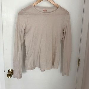 Cream long sleeve tee