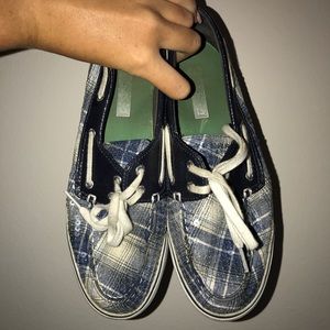Sequin Plaid Sperrys