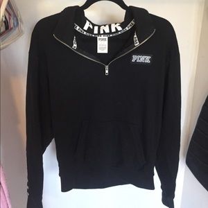 Black 1/4 zip sweater from PINK