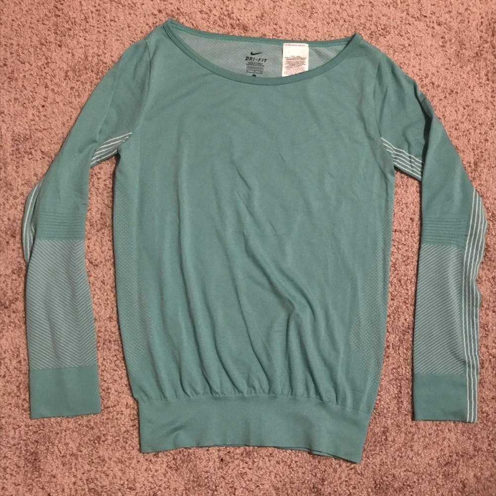 Nike dri fit teal long sleeve